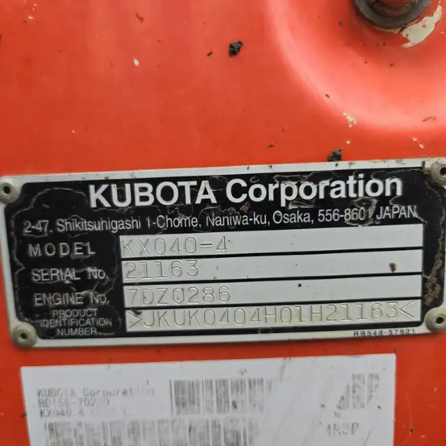 2014 Kubota KX040–4 mini excavator - Image 94