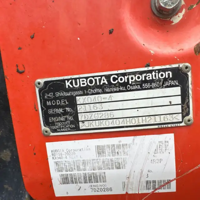 2014 Kubota KX040–4 mini excavator - Image 96