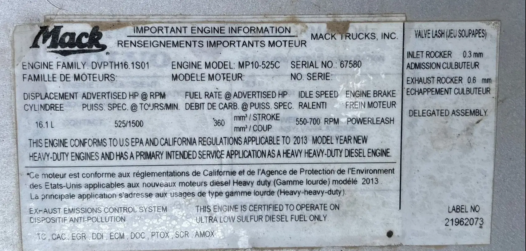 2014 Mack Titan TD713 semi truck - Image 82