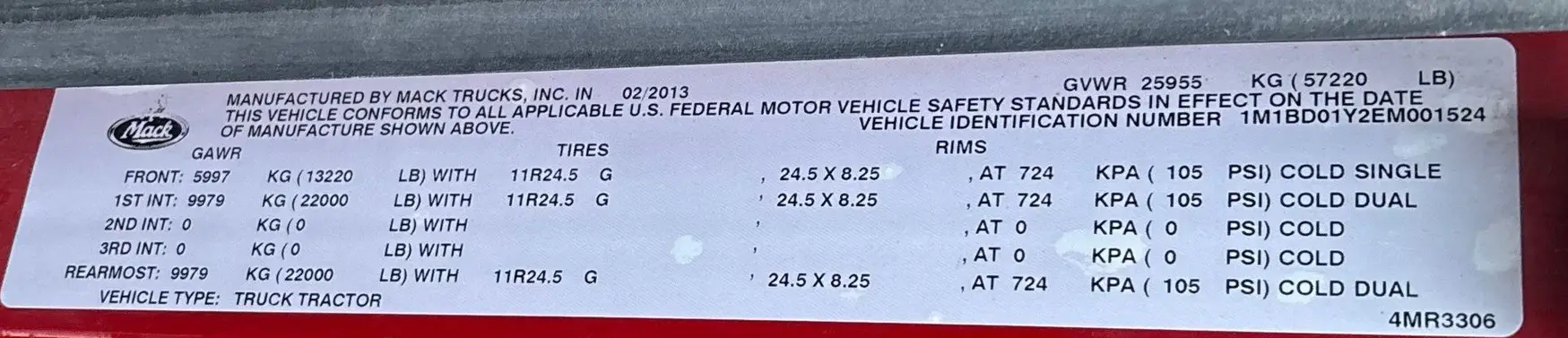 2014 Mack Titan TD713 semi truck - Image 100