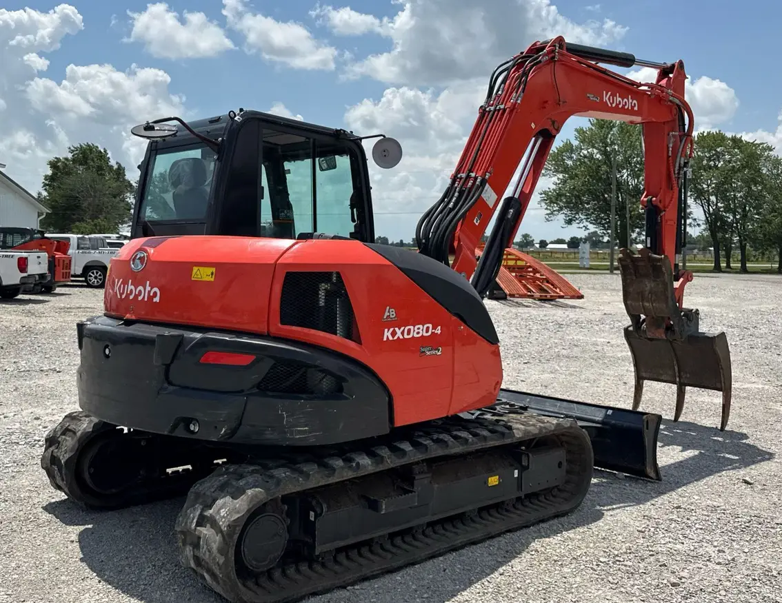 2022 Kubota KX080-4 Super Series 2 Mini Excavator For Sale | Low Hours | Live Auction