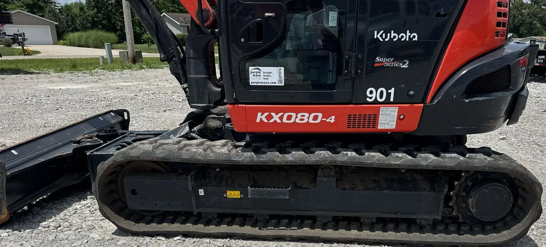 2022 Kubota KX080-4 Super Series 2 Mini Excavator For Sale | Low Hours | Live Auction