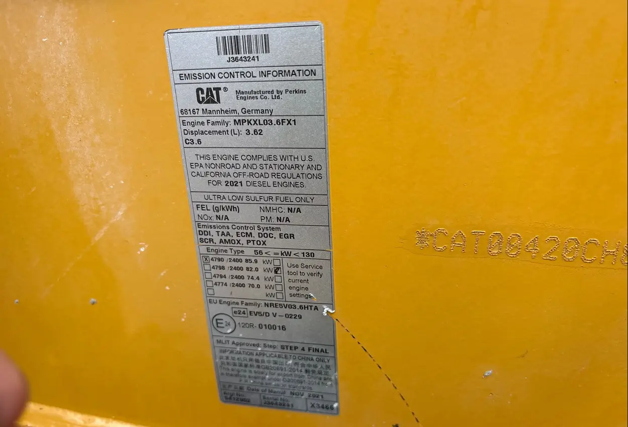 2022 Caterpillar 420 backhoe