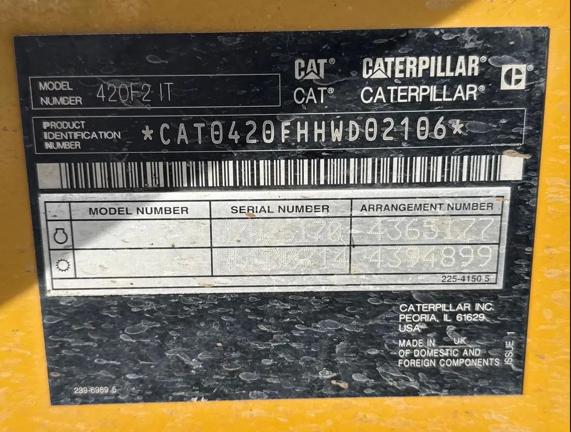 2017 Caterpillar 420F2 IT backhoe